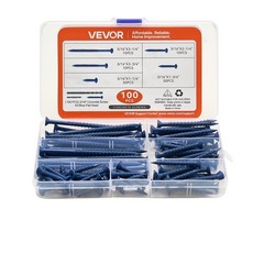 VEVOR Concrete Screws Masonry Screws 3/16 inch 100 PCS 5 Lengths Phillips Head