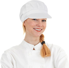 Chef Hat Adult Adjustable Elastic Baker Kitchen Cooking Cap, White, Women
