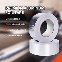 Aluminium Foil Tape Rolls 30/50mm x 5/10/20m Heat Insulation Self Adhesive Duct