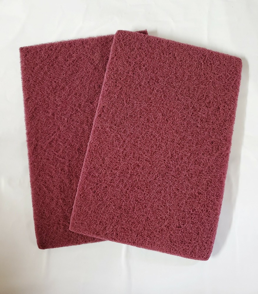 6″ x 9″ Non-Woven Hand Pads, Maroon, 5pk