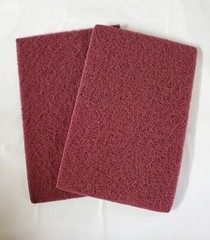 6″ x 9″ Non-Woven Hand Pads, Maroon, 5pk