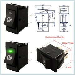 2X Green LED 12V 35Amp Heavy Duty Toggle Flick Switch On Off Car Dash Light SPST