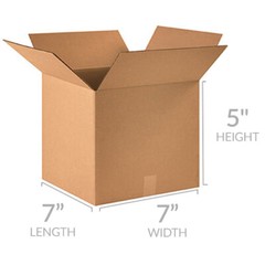 UOFFICE 25 Corrugated Boxes 7 x 7 x 5″ Cardboard Shipping Mailing Box Cartons
