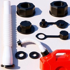 Black Gas Can Spout Replacement, 1/2/5/10 Gallon Gas Can Nozzle Kit, include …