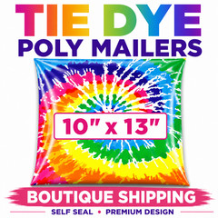 Tie Dye Poly Mailers 10×13 Designer Shipping Bags Self Seal Boutique