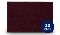 Norton Bear-Tex 747 Maroon Hand Pads 6”x9” General Purpose Scuff – 20 Pack