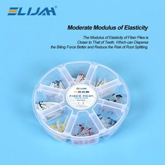1000Pcs/5Box Dental Fiber Post Kits Screw/Straight Post Quartz Glass Thread Pile