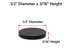1/2″ Round x 3/16″ Silicone Rubber Feet 3M Adhesive 40 Pack Shop Fixtures