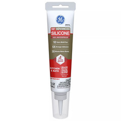 GE Advanced Silicone Caulk for Kitchen & Bathroom – 100% Waterproof Silicone Sea