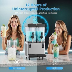 30L 8Gal Slushy Machine 110V Frozen Drink Maker Smoothie Machine Multi-Mode