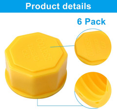 5 Gallon Gas Can Cap Replacement, 6 Pcs Coarse Thread Plastic Caps, Universal Fi