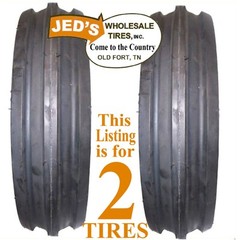 2) 3.50-6 350-6 3.50×6 350×6 F-2 tri three rib FRONT TIRES DS5100 4PR steer