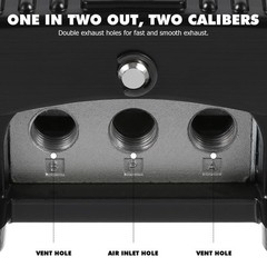 ULTECHNOVO Foot Pedal Valve 3 Way 2 Position Threaded Rubber Nonslip Black
