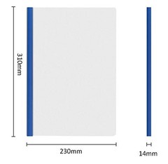 Clear Report Covers with Solid Color 14mm Sliding Bar 10 pcs, Solid-white