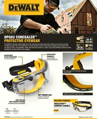 Safety Goggles, Clear Lens, Anti-Fog, Scratch Resistant, DeWALT (DPG82-11C)