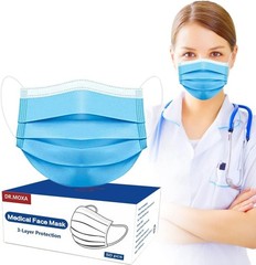 50 Pack ASTM Level 3 Disposable Face Masks – Medical Grade, Blue, 3-Ply Comfort