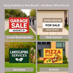 Custom Yard Signs with Metal Stakes – UV Printed Waterproof 4mm Corrugated