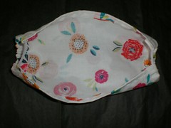 Face Mask White Red Pink Orange Blue Green Floral Pattern Covering 100% Cotton