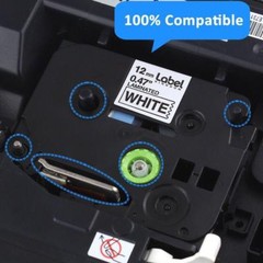 20X TZe TZ251 TZe251 24mm Black on White Label Tape For Brother P-touch Labeler