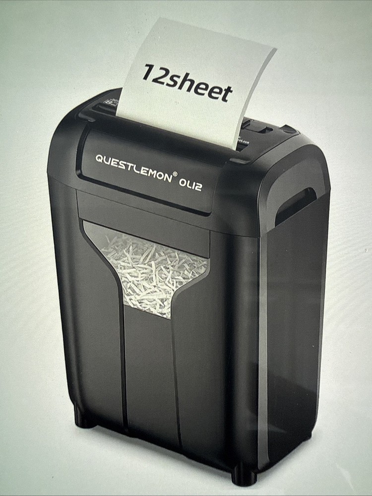 12 Sheet Commercial Office Paper Shredder, P-4 Security, 4.5 gal, Quiet 58 dB