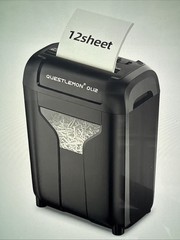 12 Sheet Commercial Office Paper Shredder, P-4 Security, 4.5 gal, Quiet 58 dB