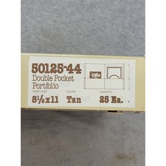 Duo-Tang Double Pocket Portfolio 50125-44 Tan 8.5×11 25 Count Vintage USA Made