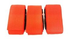 LINE2design Spine Board Straps – Disposable Backboard Straps Pack of 3 – Orange