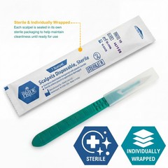 MED PRIDE 10-Pack Sterile Disposable 10 Count(Pack of 1), Stainless-steel