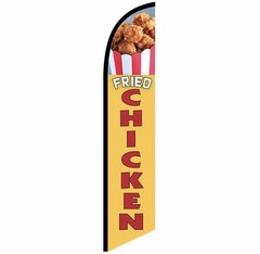 Fried Chicken~12ft Feather Banner~Swooper Flag~FLAG ONLY~