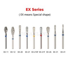 5-100pc SANDENT Dental Diamond Burs For High Speed Handpiece Friction Grip 1.6mm