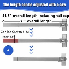 31.5”/80cm Stainless Steel Commercial Door Push Bar Panic Exit Device with