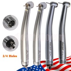 USA Dental High Speed Push Button Handpiece 2/4Hole E-generator Optic LED/No LED