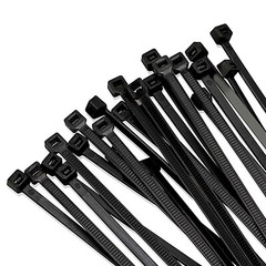 500 BULK~6″ BLACK CABLE ZIP TIES Heavy Duty UV Resistant UL 6/6 Nylon