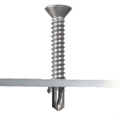 #10 x 2″ Self Drilling Screws Flat Head Sheet Metal Stainless Steel Qty 50