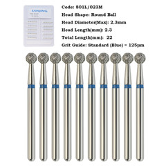 Multi-Use Diamond Burs Round End Taper Football Ball Round Friction Grip FG 856