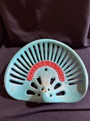 #7 CAST IRON Tractor Implement Seat WALTER A WOOD Hoosick Falls New York USA