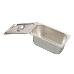6 Pack 6″ Deep Hotel Pans Steam Table Pan Stainless Steel 1/3 Size with Lid