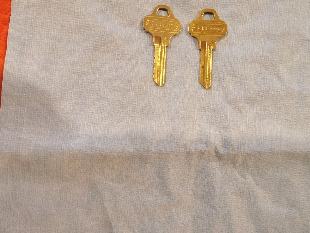 Lot of 2 Original Schlage C-125 Key Blanks Satin Brass New 6pin