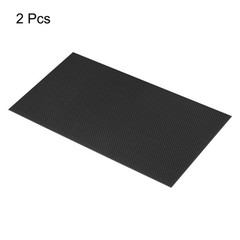 2 Pcs Carbon Fiber Sheet 250×100×0.5mm Glossy Surface Plain Weave Panel Sheet