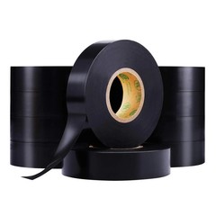 10 Pack Black Electrical Tape 3/4″ x 66ft Waterproof High Temperature Resistance