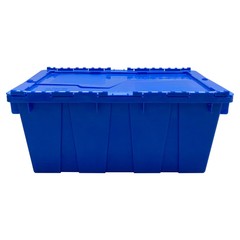 UBMOVE Plastic Crates with Lid for Moving and Storage