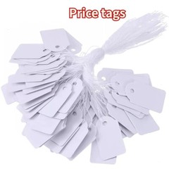 500/1000x Garage Sale Price Tags Size #5 Blank Merchandise Hang String Strung US