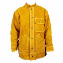 Heavy Duty Welding Jacket 2xl Heat Flame Resistant Cowhide Work Coat Welder Gift
