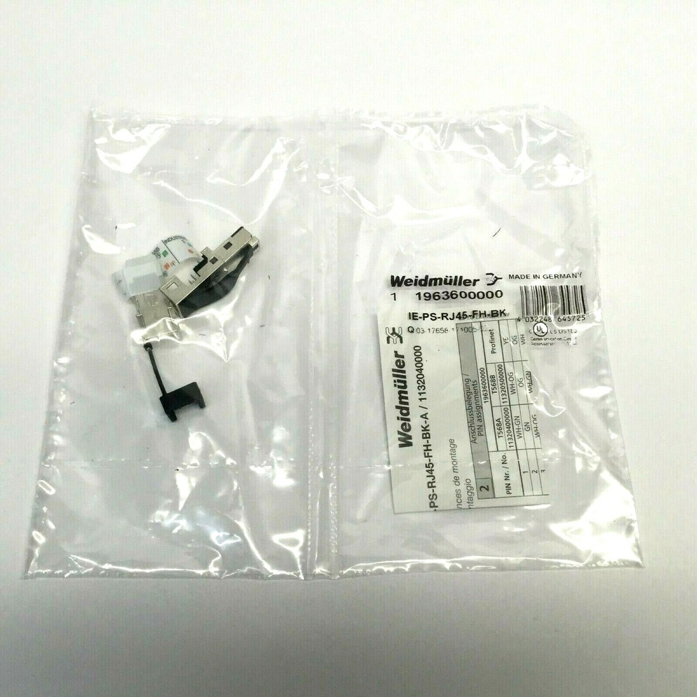Weidmuller 1963600000 Modular Connector IE-PS-RJ45-FH-BK