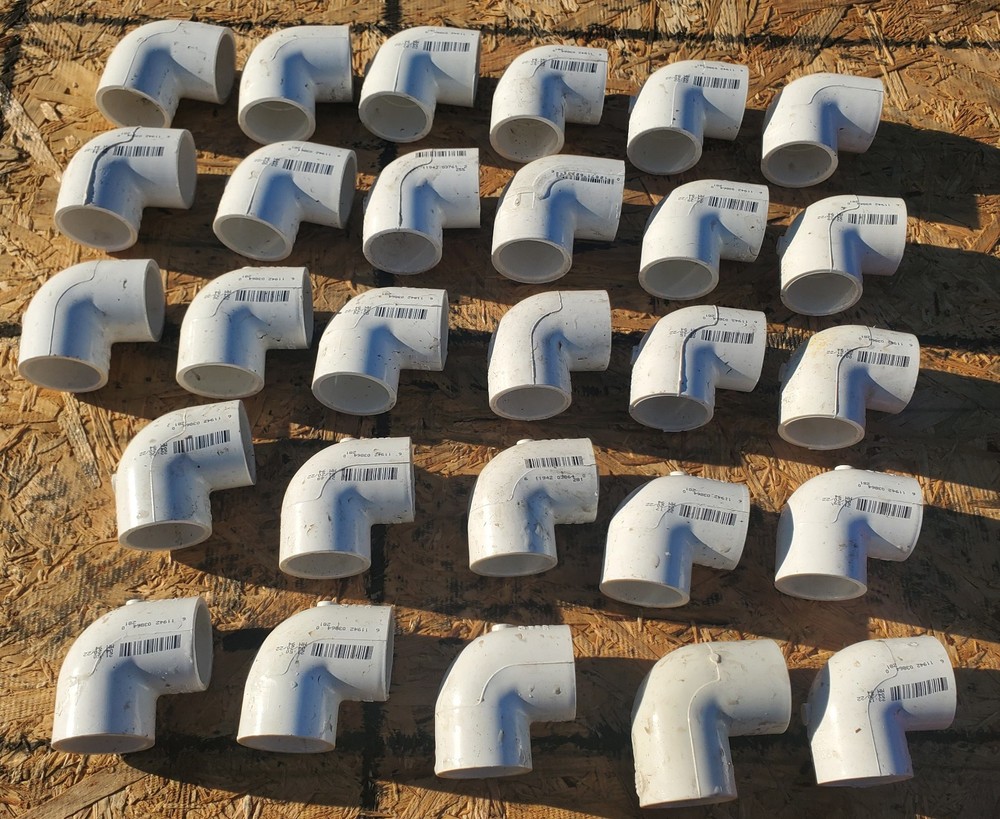 Charlotte PVC 90° Elbow D2466 Schedule 40 Pipe Fittings #406-010 Lot of 28