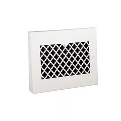 Tuscan 15 In. X 12 In. Steel Gravity Baseboard Floor Register, White/Powder Coat