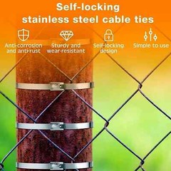 Metal Zip Ties 304 Stainless Steel Heavy Duty Cable 198-400lb 8″ 12″ 18 24″ 36″