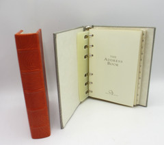 Address Book Leather Hardcover 6 Ring Binder Graphic Image GRAY Swirl