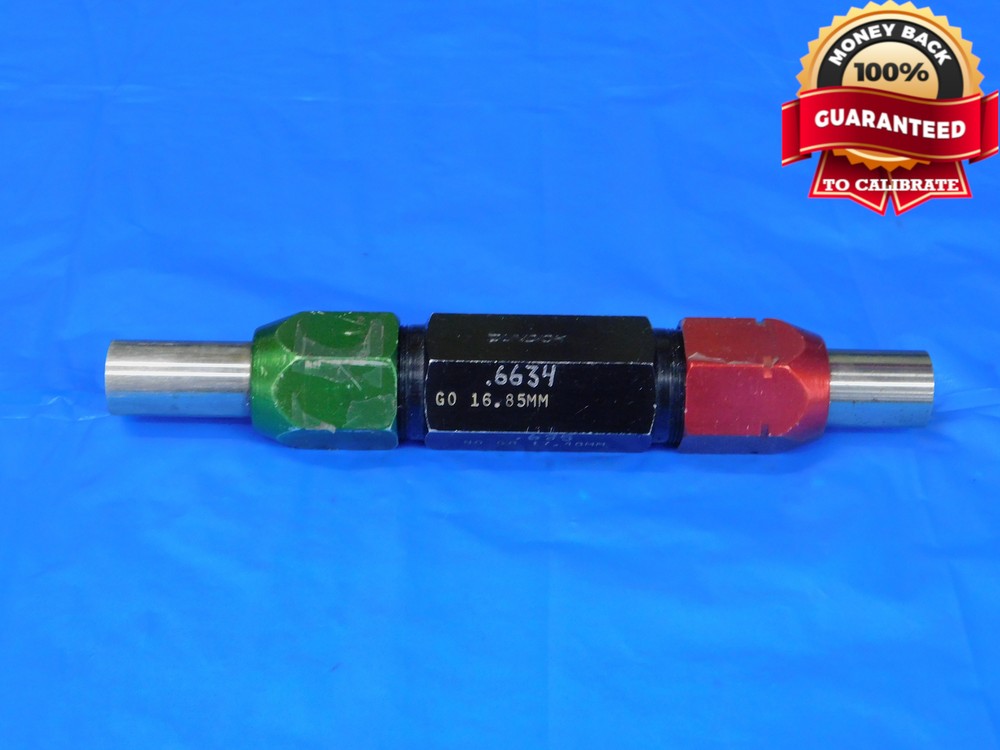 16.850 & 17.400 CL X mm PIN PLUG GAGE GO NO GO 17.000 -.150 17 .6850 16.85 17.40
