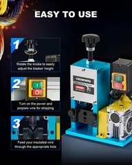 CREWORKS Wire Stripper Electric Stripping Machine for 1 to 30 mm Scrap Cables